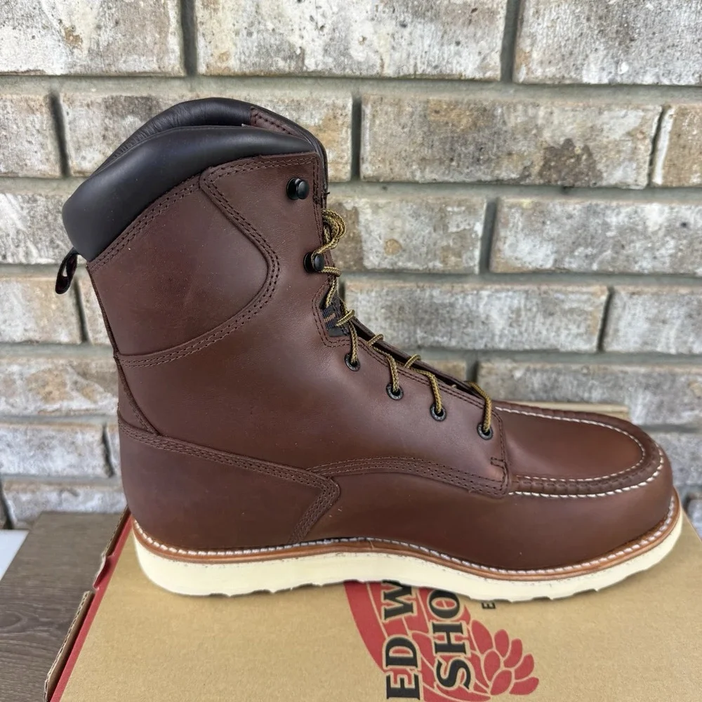Red Wing 411 Brown Leather Work Boots Men's Size 13 E2 EE Traction Waterproof EH